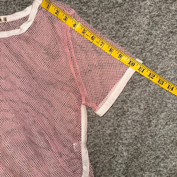 Pink Mesh Short Sleeve Top - Picture 8 of 9